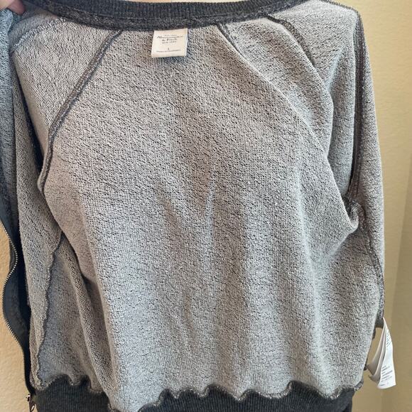 Abercrombie & Fitch Gray full zip up sweater cardigan juniors large - Picture 8 of 8